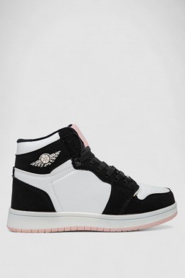 Кросівки жіночі зимові на хутрі, колір біло-чорний, 248RHB470-3