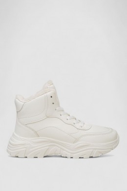 Кроссовки женские зимние на меху  -уценка, цвет белый, 248RDM08-U