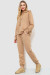 Спорт костюм жіночий двонитка, колір бежевий, 244R009 Спорт костюм жіночий двонитка, колір бежевий, 244R009