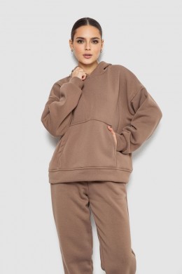 Спортивный костюм женский на флисе, цвет мокко, 177R055