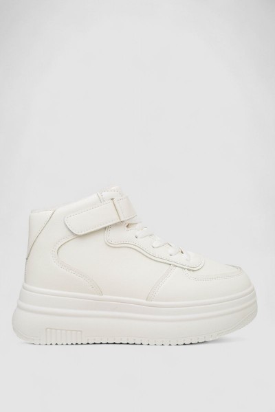 Кросівки жіночі зимові на хутрі, колір білий, 248RAM03