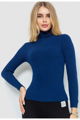 Гольф женский в рубчик, цвет синий, 204R051