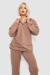 Спортивный костюм женский на флисе, цвет мокко, 241R2007
