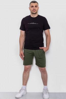 Футболка чоловіча з принтом, колір чорний, 241R1622