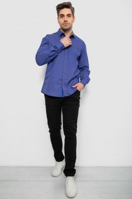 Рубашка мужская с принтом, цвет электрик, 214R7044