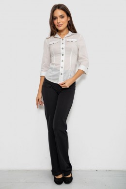 Рубашка женская однотонная, цвет белый, 230R068-6