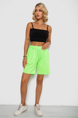 Шорти жіночі однотонні, колір салатовий, 238R57820