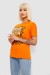Футболка женская с принтом, цвет оранжевый, 244R2805