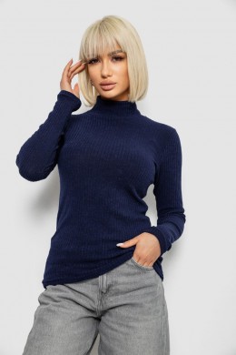 Гольф женский однотонный в рубчик, цвет синий, 257R101