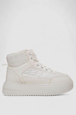 Кросівки жіночі зимові на хутрі, колір білий, 248RK03