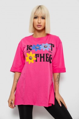 Футболка женская с принтом, цвет розовый, 244R2803