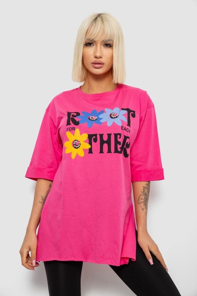 Футболка женская с принтом, цвет розовый, 244R2803