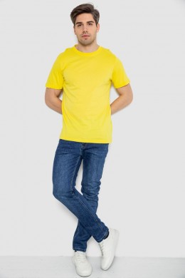 Футболка чоловіча базова білизняна, колір жовтий, 244R121
