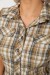 Рубашка женская в клетку, цвет бежевый, 230R065-5 Рубашка женская в клетку, цвет бежевый, 230R065-5
