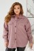 Рубашка -бомбер женская, цвет пудровый, 257R153 Рубашка -бомбер женская, цвет пудровый, 257R153