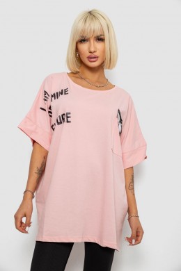 Футболка женская с принтом, цвет розовый, 244R2511
