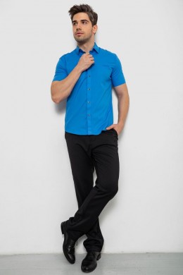 Рубашка мужская однотонная  -уценка, цвет голубой, 214R7005-U-1
