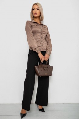 Сорочка класична в смужку, колір бежевий, 230R641