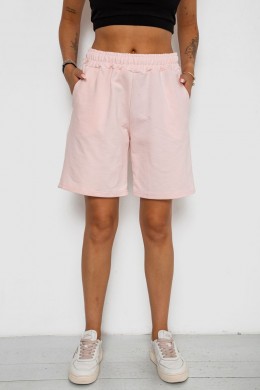 Шорти жіночі однотонні, колір світло-рожевий, 238R57820
