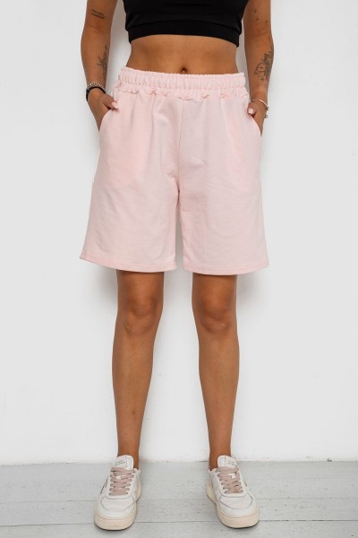 Шорти жіночі однотонні, колір світло-рожевий, 238R57820