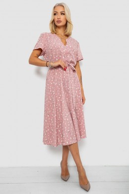 Платье софт с принтом, цвет темно-пудровый, 230R0032-1