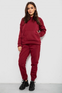 Спортивний костюм жіночий на флісі, колір бордовий, 257R85