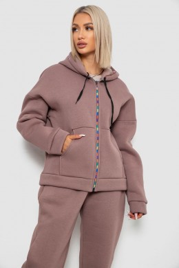 Спортивный костюм женский на флисе, цвет мокко, 238R5715
