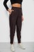 Штаны женские на тонком флисе, цвет шоколадный, 257R727