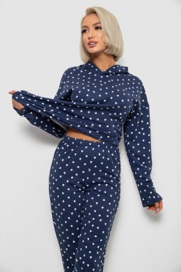 Костюм женский домашний с принтом, цвет сине-белый, 257R1115
