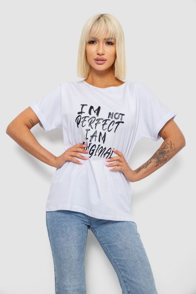 Футболка женская с принтом, цвет белый, 244R2349-5