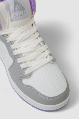 Кросівки жіночі зимові на хутрі, колір біло-бузковий, 248RHB470