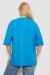 Футболка женская однотонная, цвет голубой, 244R2023