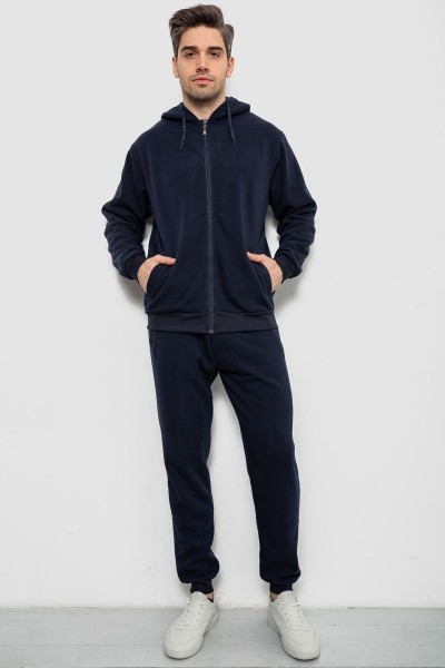 Спортивный костюм мужской утепленный, цвет синий, 244R9104