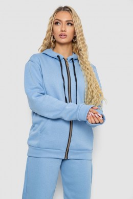 Спорт костюм женский на флисе, цвет голубой, 244R7777