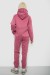 Спортивный костюм женский на флисе, цвет пудровый, 257R88
