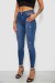 Джинсы женские однотонные Skinny, цвет синий, 244RS5712