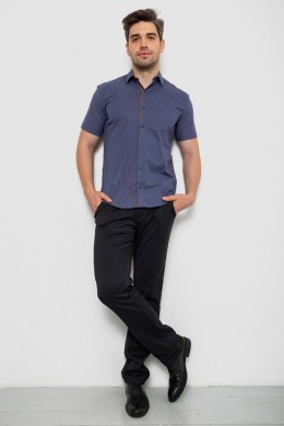 Рубашка мужская с принтом  -уценка, цвет джинс, 214R7129-U-2