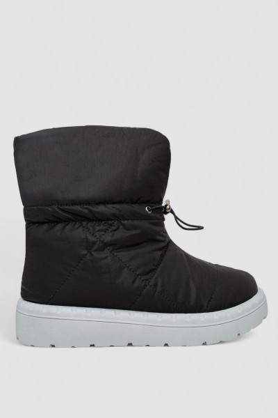 Дутики женские зимние на меху, цвет черно-серый, 248RFM300