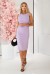 Сукня однотонна в рубчик, колір бузковий, 257R707 Сукня однотонна в рубчик, колір бузковий, 257R707