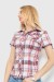 Рубашка женская в клетку, цвет молочно-розовый, 230R061-11 Рубашка женская в клетку, цвет молочно-розовый, 230R061-11