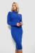 Платье однотонное в рубчик, цвет синий, 257R701 Платье однотонное в рубчик, цвет синий, 257R701