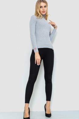 Гольф жіночий в рубчик, колір світло-сірий, 204R051