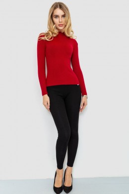 Водолазка женская однотонная, цвет бордовый, 204R019