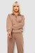 Спортивный костюм женский однотонный, цвет мокко, 244R1069AG