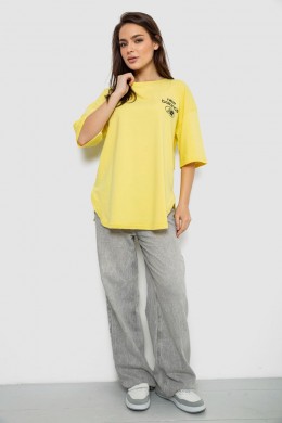 Футболка жіноча з принтом, колір жовтий, 244R2030
