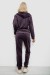 Спортивний костюм жіночий велюровий, колір темно-сливовий, 257R4119 Спортивний костюм жіночий велюровий, колір темно-сливовий, 257R4119