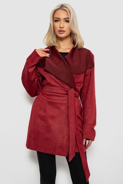 Кардиган женский однотонный, цвет бордовый, 257R001