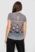 Блуза жіноча з квітковим принтом, колір сірий, 230R0212