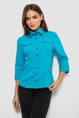 Сорочка жіноча однотонна, колір блакитний, 230R068-3