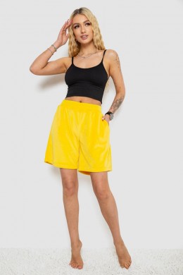 Шорти жіночі велюрові  -уцінка, колір жовтий, 238R106-U